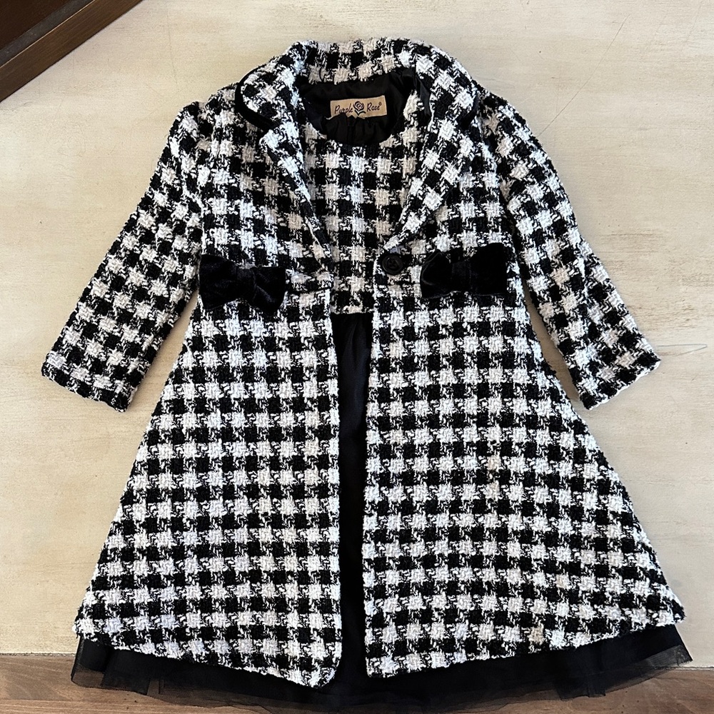 Chic Kids Checkered Pea Coat